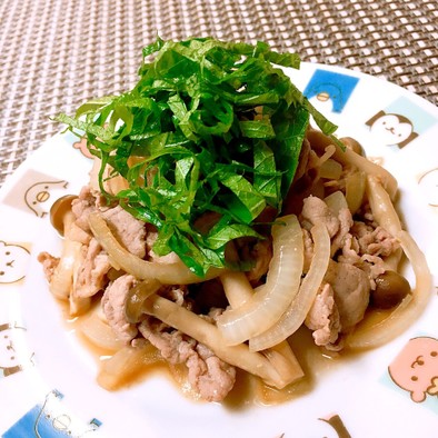 ✤豚肉のバタポン炒め〜大葉たっぷりで✤の写真