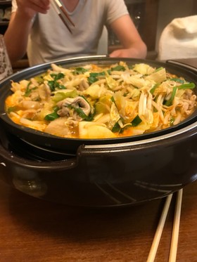 キムチの豚モツ鍋
