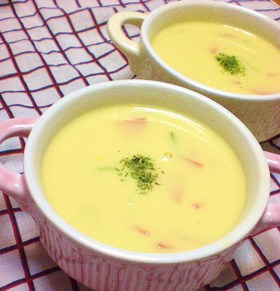 これでおいしく♡コーンスープ♪