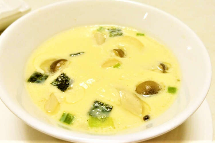 松茸吸い物の素で作る簡単茶わん蒸し レシピ 作り方 By Okyamato クックパッド