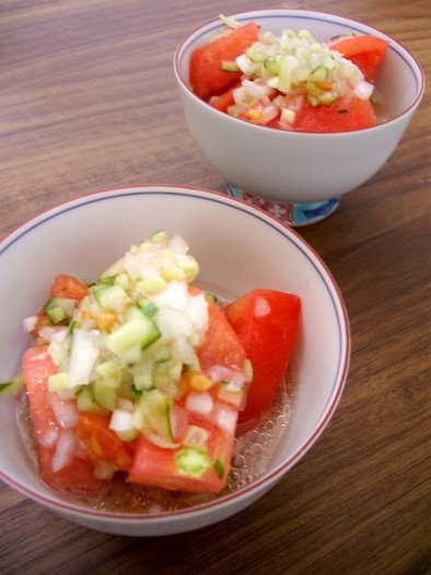 我が家の定番②美味しすぎるトマトサラダ☆の写真