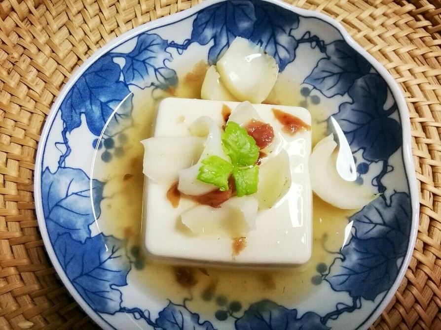 薬膳レシピ　百合根と梅のあんかけ豆腐の画像