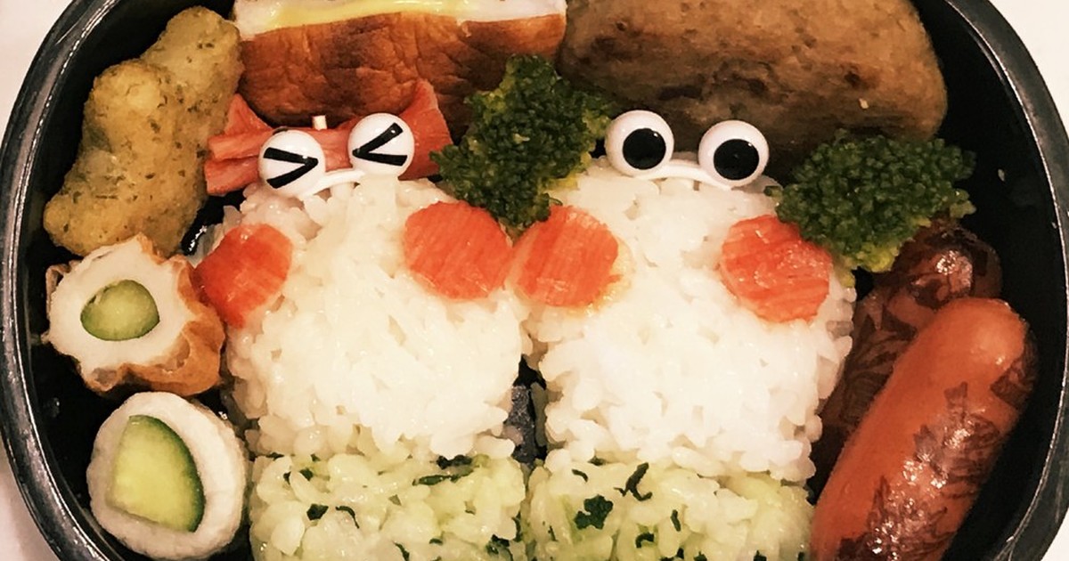 パクパクさんパク子さん キャラ弁 幼稚園 レシピ 作り方 By Y O クックパッド