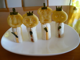アンパンマンポテトでひな祭りパン