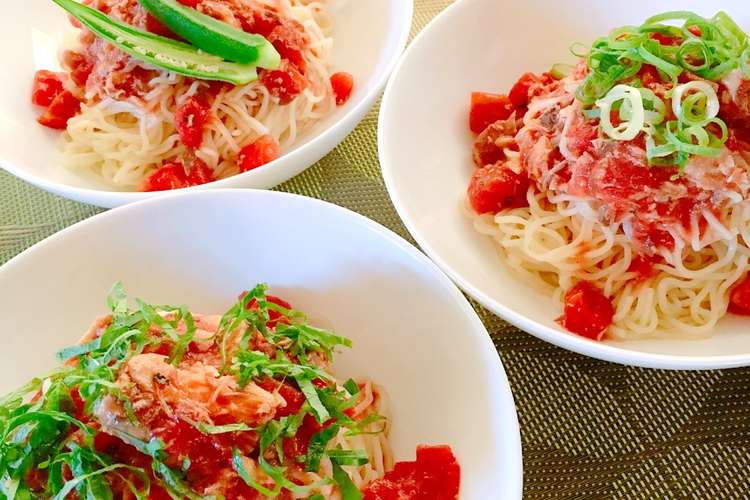 サバ缶トマト缶を混ぜるだけ 冷麺 素麺 レシピ 作り方 By ３匹の子ぶた クックパッド 簡単おいしいみんなのレシピが354万品