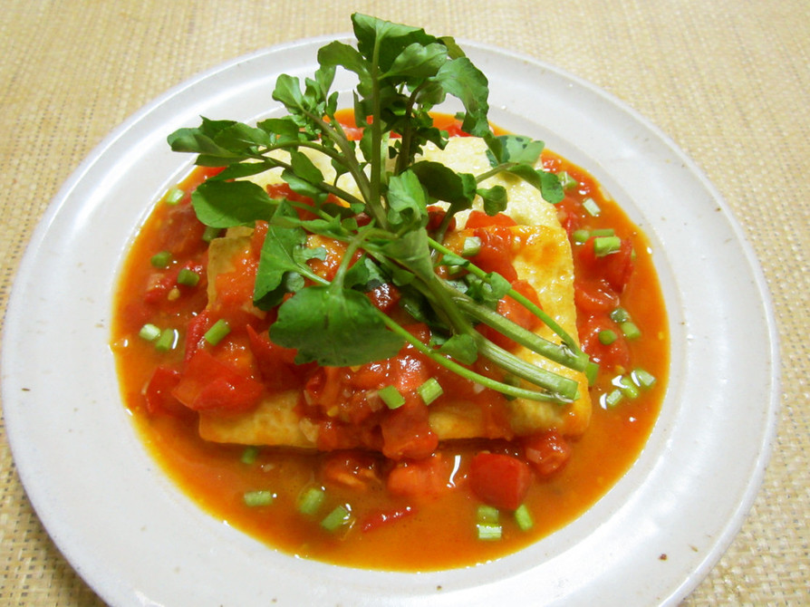 豆腐ステーキのトマトソースの画像