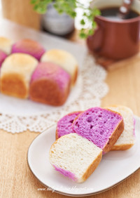 紫芋２色パン
