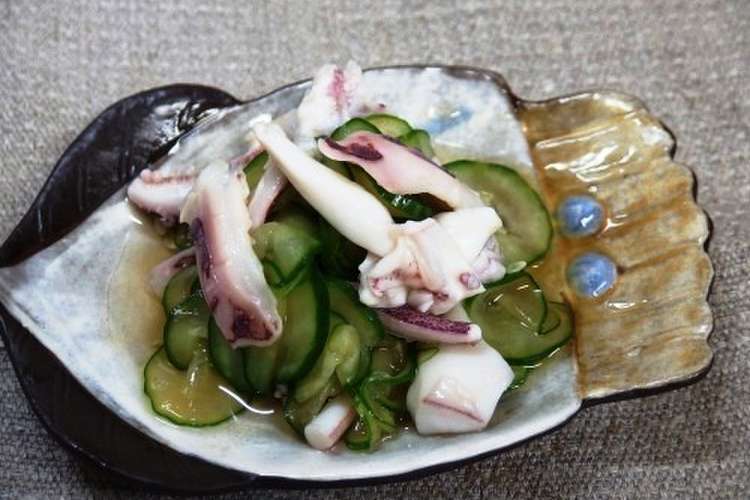 剣先イカとキュウリの酢の物 レシピ 作り方 By うおいち クックパッド 簡単おいしいみんなのレシピが361万品