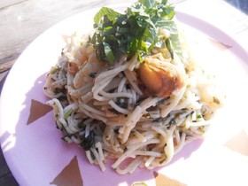 レクチンフリー☆魚介&バジルソースパスタ