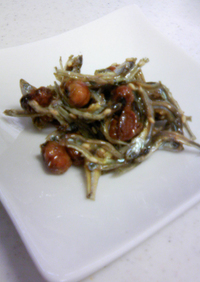 大豆と煮干しのカリカリ甘辛炒め