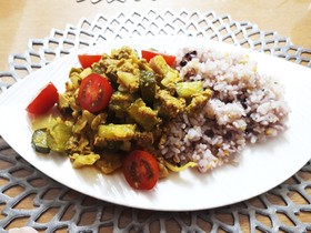 夏野菜の和ドライカレー