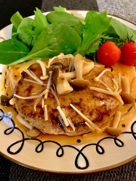 簡単!豆腐ハンバーグ☆和風きのこソース