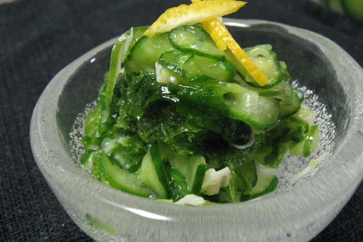 きゅうり 帆立 あおさの酢の物 レシピ 作り方 By いぬいぬこ クックパッド