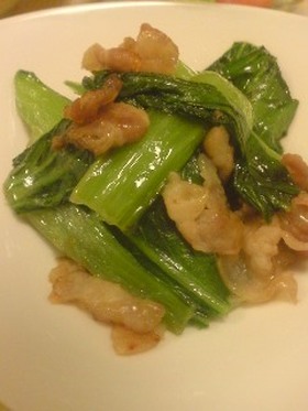 豚と青梗菜の炒め物
