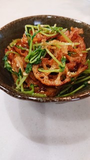 蓮根と豆苗のサラダ✨の写真