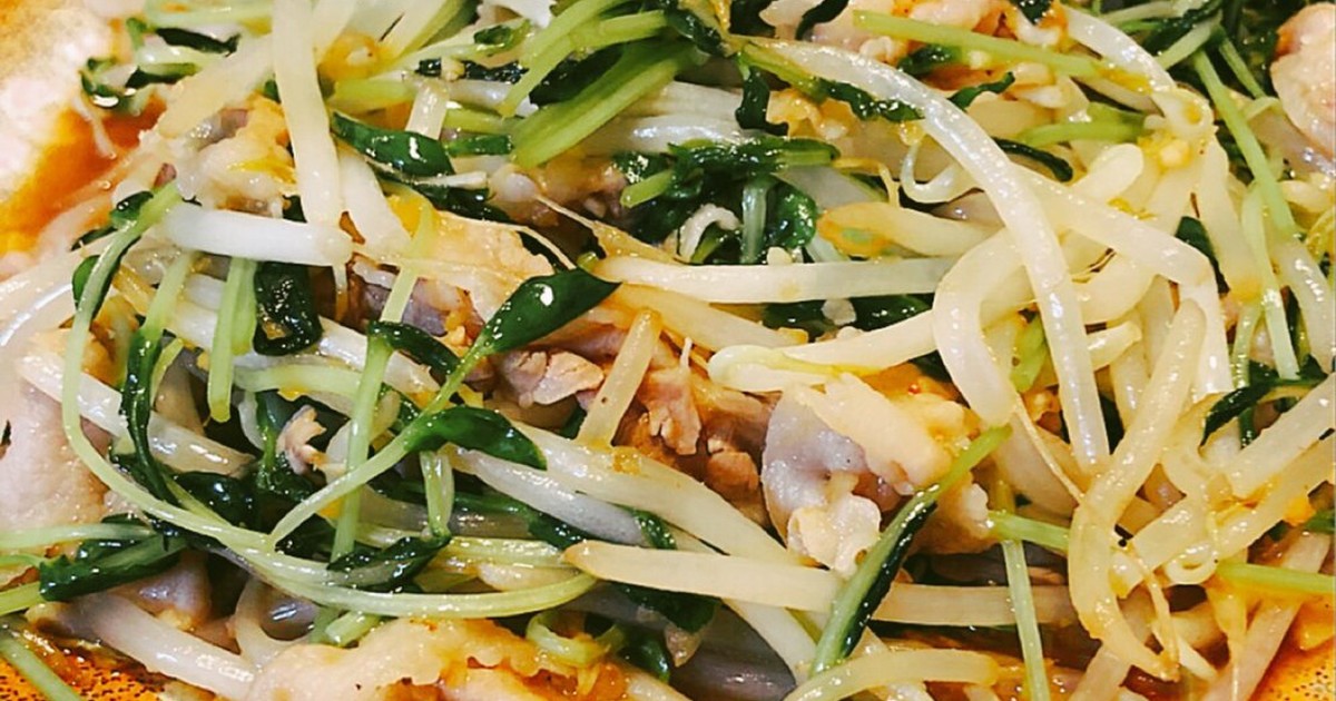 豆苗・もやし・豚肉の大絶賛！炒めもの☆ by ちょこだいふく 【クックパッド】 簡単おいしいみんなのレシピが351万品