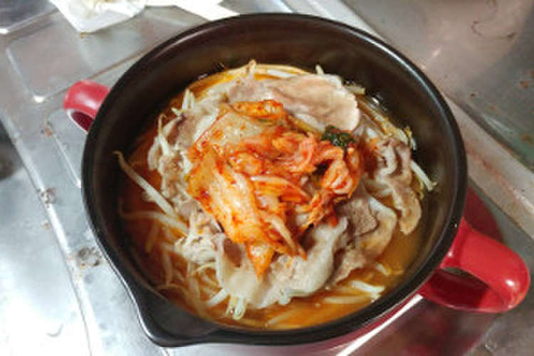 レンチン 魔法のカリーポットでキムチチゲ レシピ 作り方 By まゆ97 クックパッド