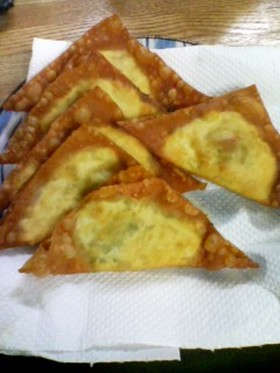 残った餃子のたねで一品