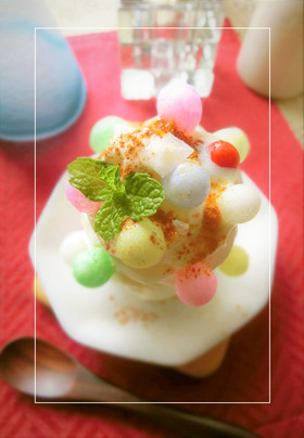 塩*キャラメル❂カラフル水玉アイス