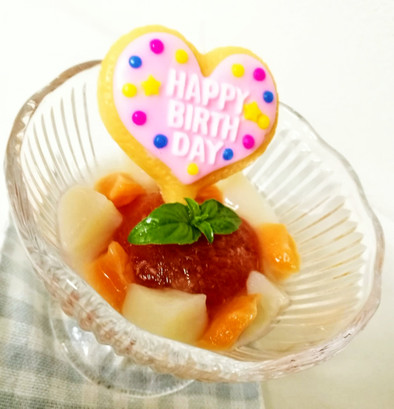 猫缶で作る猫用アイス☆猫ケーキ☆誕生日♪の写真