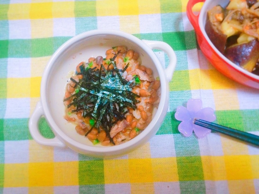 納豆と鯖缶のネバネバ生姜和えの画像