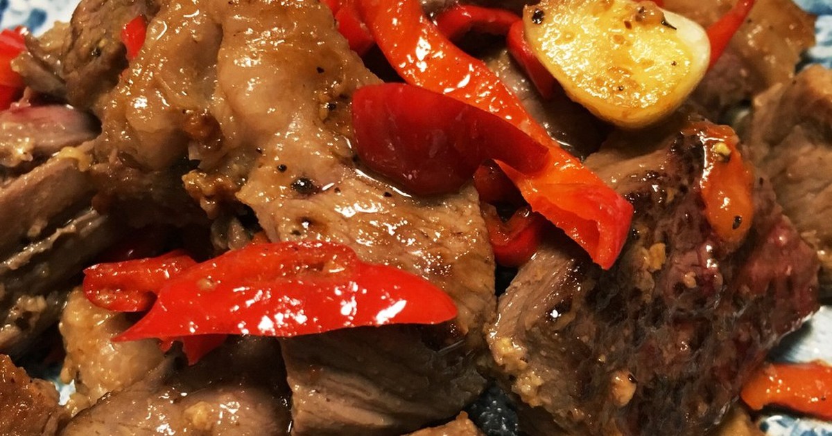 カレー用ぶつ切り牛肉で…塩麹ステーキ！ by りのりぼんりん 【クックパッド】 簡単おいしいみんなのレシピが350万品