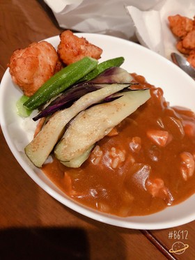 子供大好き唐揚げ夏野菜カレー