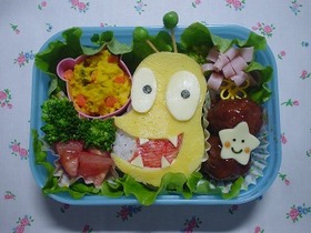 キャラ弁。おしりかじり虫♪