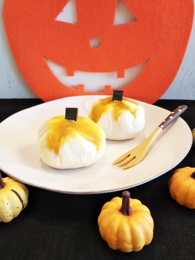 かぼちゃの煮物で☆簡単チーズかぼちゃまんの写真