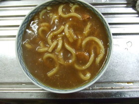 残り物のカレー&味噌汁でカレーうどん