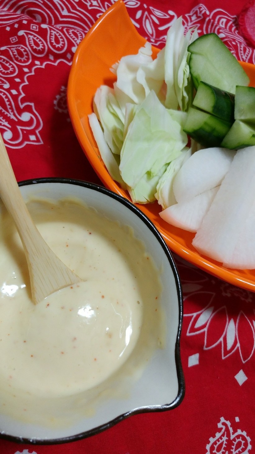 生野菜をパクパク❗味噌マヨソース☆の画像