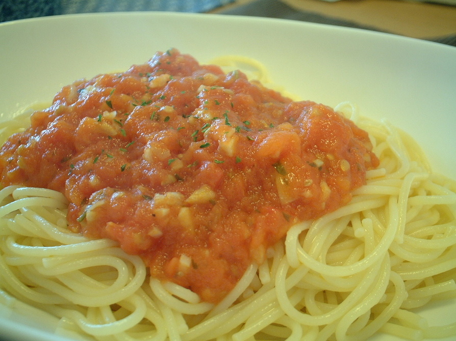 シンプル☆簡単☆トマトスパゲティーの画像