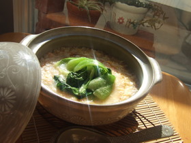 中華雑炊☆青梗菜をのせて