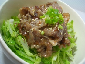 豚とキャベツのエスニック丼☆