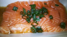 うちの食べ方!サーモン刺身