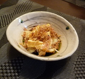 お酒のお供に☆茗荷と油揚げの和え物