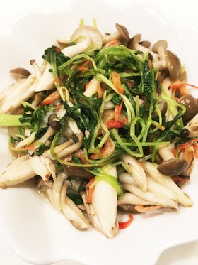 時短おかず☆空芯菜としめじの中華炒め
