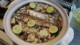 秋の味覚!さんまの炊き込みご飯♪