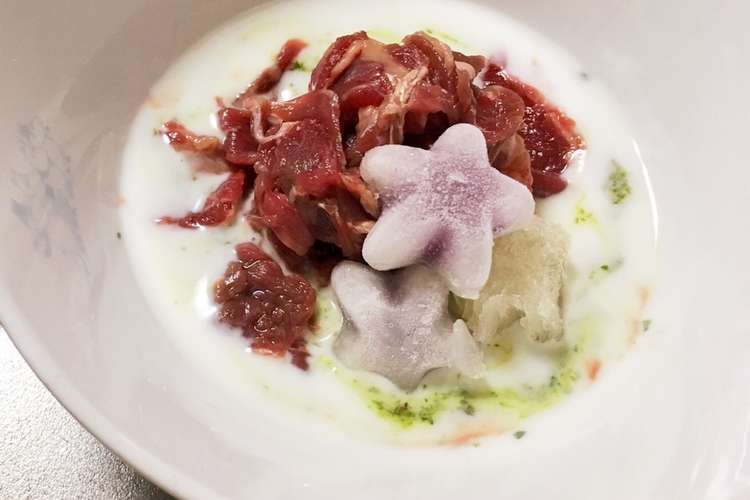 いつもの馬肉ご飯 犬用 レシピ 作り方 By おもちまい クックパッド 簡単おいしいみんなのレシピが350万品