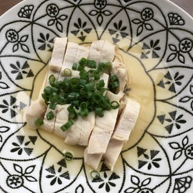 べんりで酢で、レンチン蒸し鶏