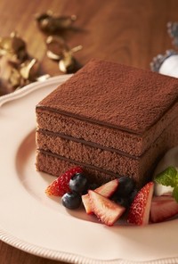 かんたんスライス生チョコレートケーキ