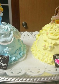 簡単☆プリンセスの誕生日ケーキ☆