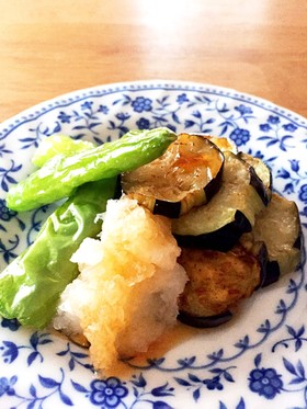 定食屋さんの味♡なすとシシトウの和え物