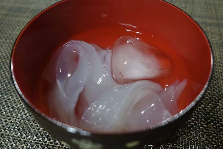 本葛粉で作るくずきり 京都の味 黒みつ レシピ 作り方 By つくばの百合子 クックパッド
