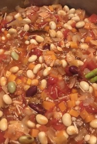 豆と野菜の食べるスープ　簡単　冷凍保存