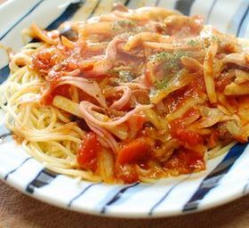 フライパンひとつdeピザ風スパゲティー
