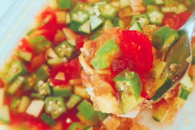 我が家の夏の定番お野菜のゼリー寄せ レシピ 作り方 By えっまーな クックパッド 簡単おいしいみんなのレシピが352万品