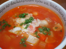 トマトジュースdeミネストローネ