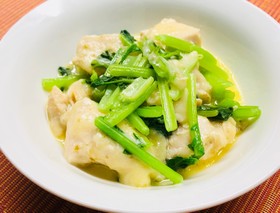レンジで☆鶏むね肉の柚子胡椒チーズ蒸し