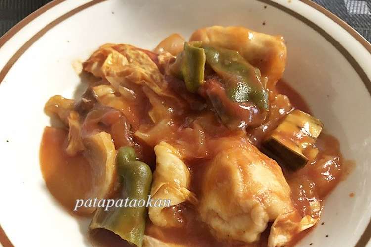 レンジで ムネ肉とキャベツのケチャップ煮 レシピ 作り方 By P Okan クックパッド 簡単おいしいみんなのレシピが357万品